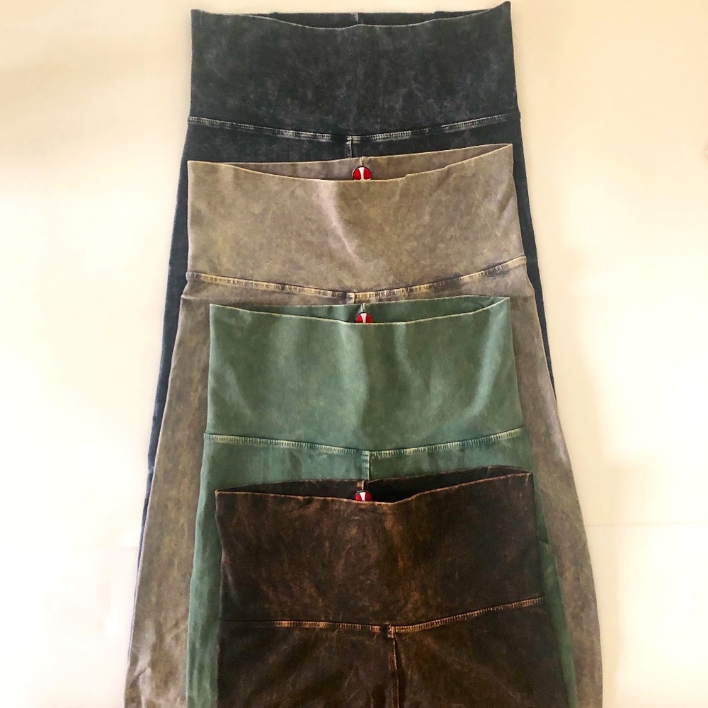 High Waisted Stone Washed Leggings Never Worn, $15 Per Pair